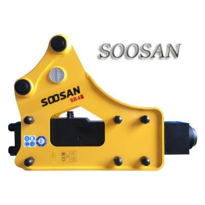 Good Factory Price Breaker Soosan Sb45 Box Type Hydraulic Hammer with 75mm Chisel Suitable to 6-9 Tons Excavator