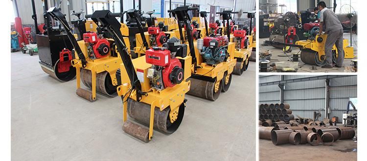 Widely Used Compacting Roller 420kg China Handrail Double Drum Road Roller for Railways Construction