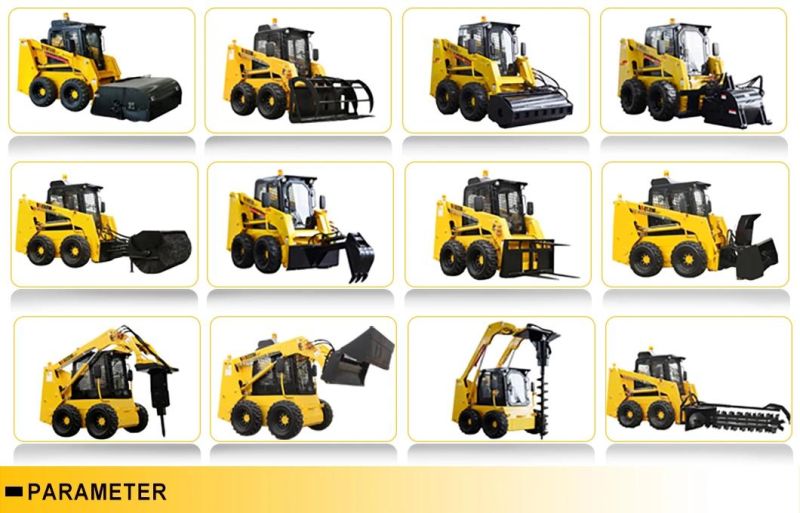 High Efficiency Powerful Mini Skid Steer Loader with Auger Factory