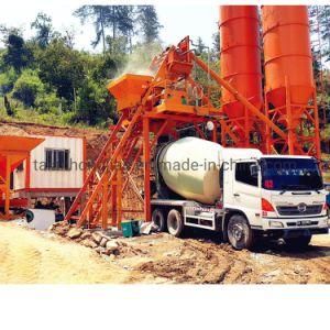 75m3/H Precast Concrete Construction Equipment Mobile Concrete Batching Plant with Planetary Concrete Mixer