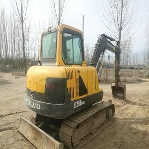 Minitype Hydrodynamic Drive Small Digger Second Hand Crawler Excavator Volvo55 with Cheap Price