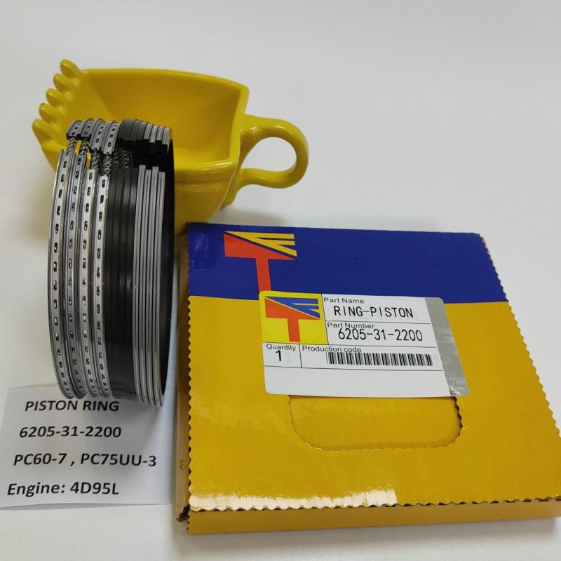 High Quality Diesel Engine Mechanical Parts Piston Ring 6205-31-2200 for Excavator Parts PC60-7 PC75uu-3 Engine Parst 4D95L B3.3 Generator Set
