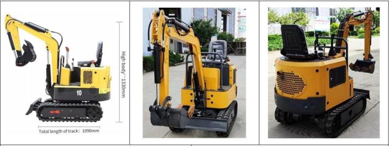 Small Hydraulic Crawler Mini Excavator Mini Digger Prices 1 Ton Machine Spare Parts for Sale Bucket Excavators