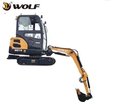 Wolf We18 Hydraulic 1.8ton with CE/EPA Crawler Mini Excavator/Digger Price for Construction/Farm/Garden