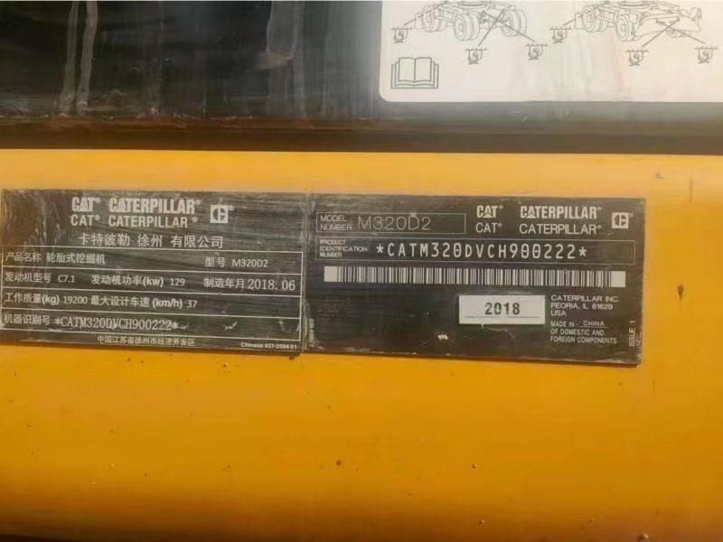 Used Medium Wheel Excavator Caterpillar Catm320d2 Construction Machine Second-Hand for Sale