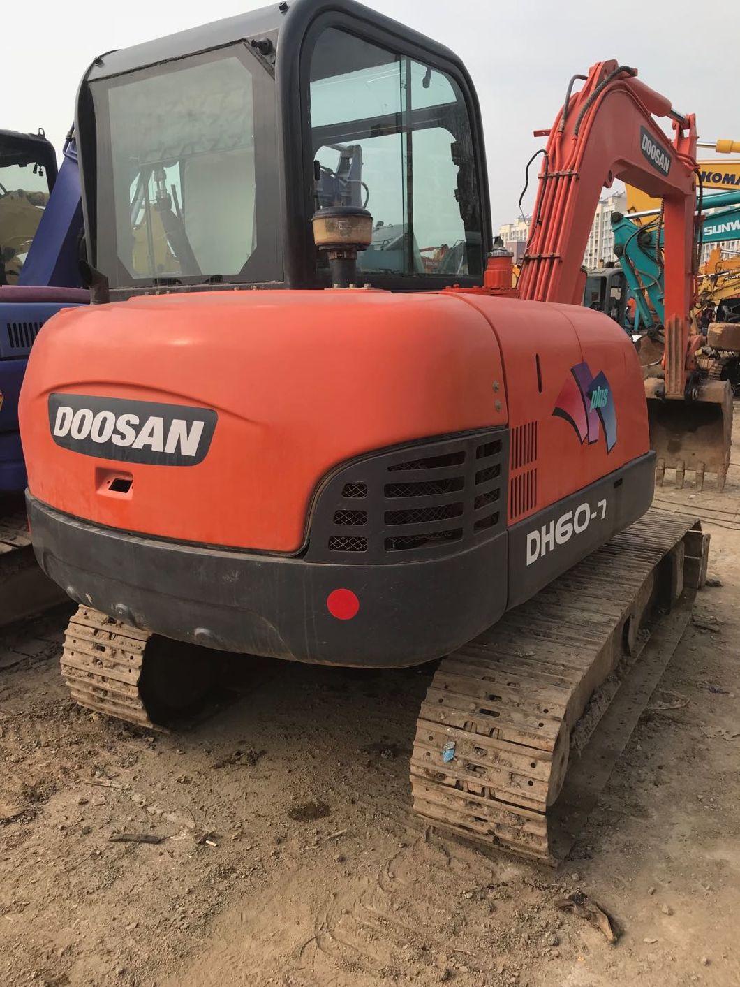 6t Used Doosan Dh60 Crawler Excavator Dh60-7 Mini Excavator