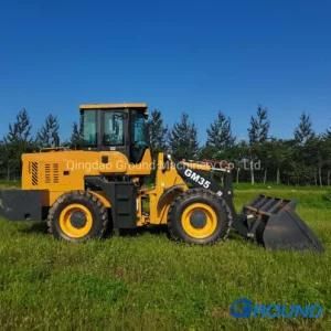 GM35 snowblower wheel loader , 3.5Ton Capacity compact wheel loader tractor loader for farm work