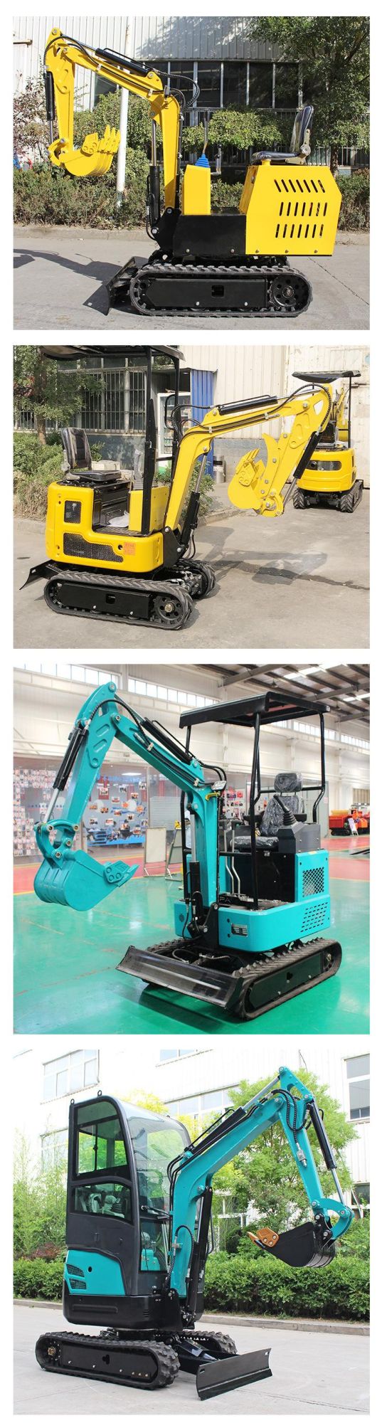 China Huaya New 2ton Earthmoving Machinery Mini Excavator Home Farm Garden Diesel Small Excavator Tracked Digger Machine CE Hydraulic Crawler