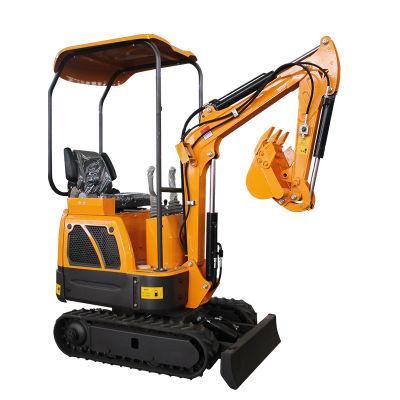 Mini Hydraulic System Bulldozer Small Rubber Steel Crawler 1200kg Excavator Price for Sale