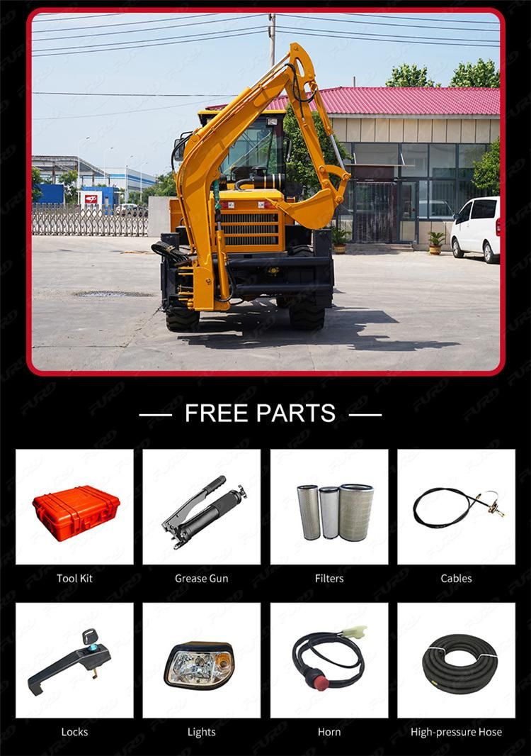 4 Wheel Drive New Mini Backhoe Loader with Cheap Price