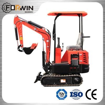 China High Standard 0.8 T Small Backhoe Digger Fw10A Mini Hydraulic Pump Rubber Crawler Track Excavators Cheap Price for Sale