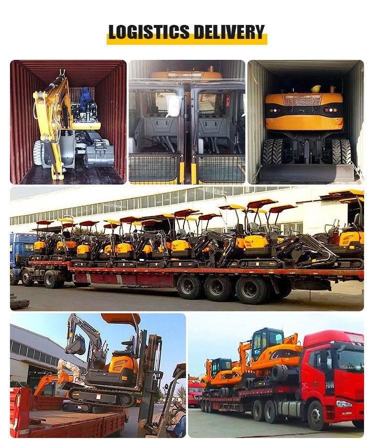Long Service Life Strong Power Speed China Excavator on Wheels Tyre Excavators with Breaker
