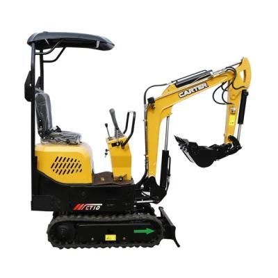 Cheap CT10 1ton Hydraulic Mini Excavator with Swing Boom for Sale