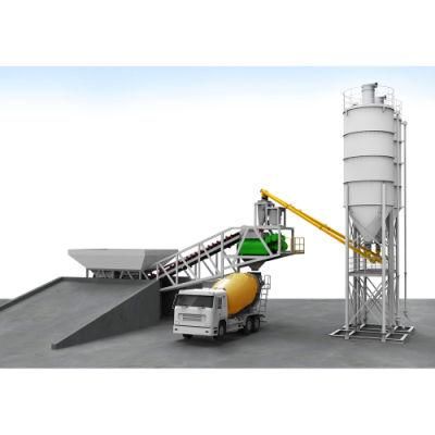 Hzs75vy 75m3 Mobile Concrete Mixing Plant Portable Concrete Batching Plant