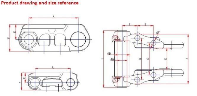 Excavator Bulldozer Track Link for D80 D85 D85ess-2 D155A-1 D355A-3 D4d D5K D6d D8r Track Chains Undercarriage Parts Chassis Part Komastu Caterpillar Hitachi