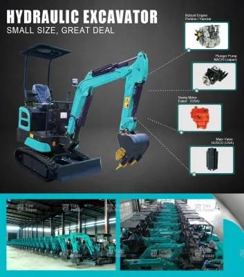 Earth Moving Machine with Retractable Chassis Crawler Excavator Mini 1tons Chassis Mini Digger for Sale