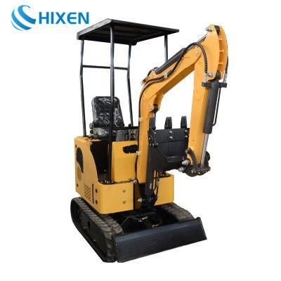 1000kg 1ton Mini Small No Tail Swing Crawler Hydraulic Backhoe Digger Machine Excavators with Attachments for Sale