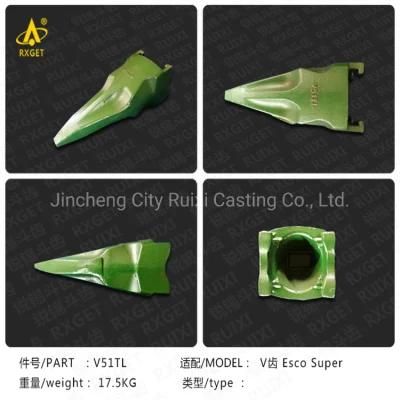 V51tl Super V Bucket Teeth and Adapter, Excavator Spare Parts