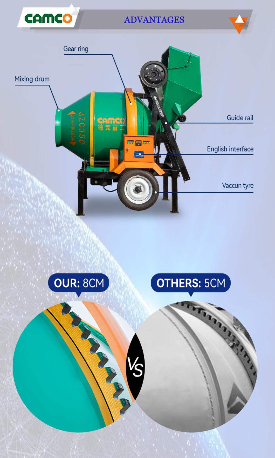 China Mini Mobile Portable Cement Mixing Machinery Volumetric Diesel Electric Petrol Small Jzc350 Mortar Self Loading Cement Mixer Machine for Sale Good Price