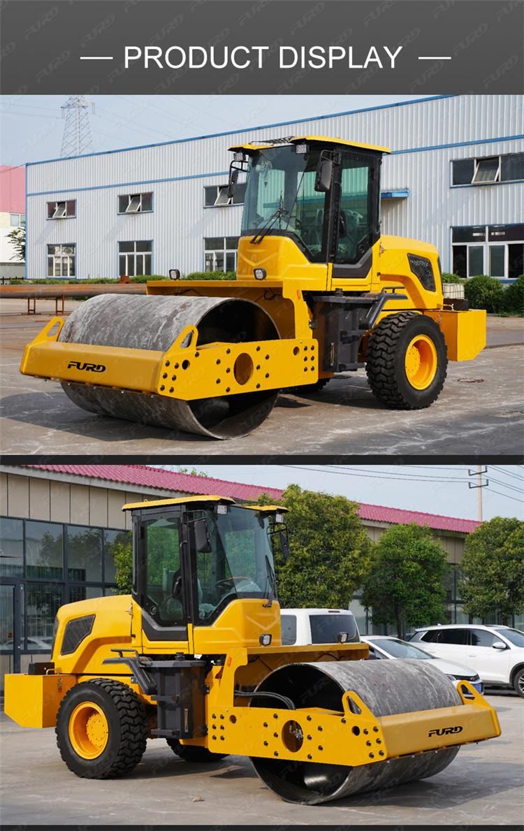 AC Cabin Single Drum Vibratory Road Roller Compactor 8ton