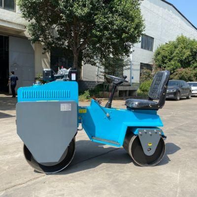 High Performance 800kg Double Drum Vibratory Road Roller for Road Construction
