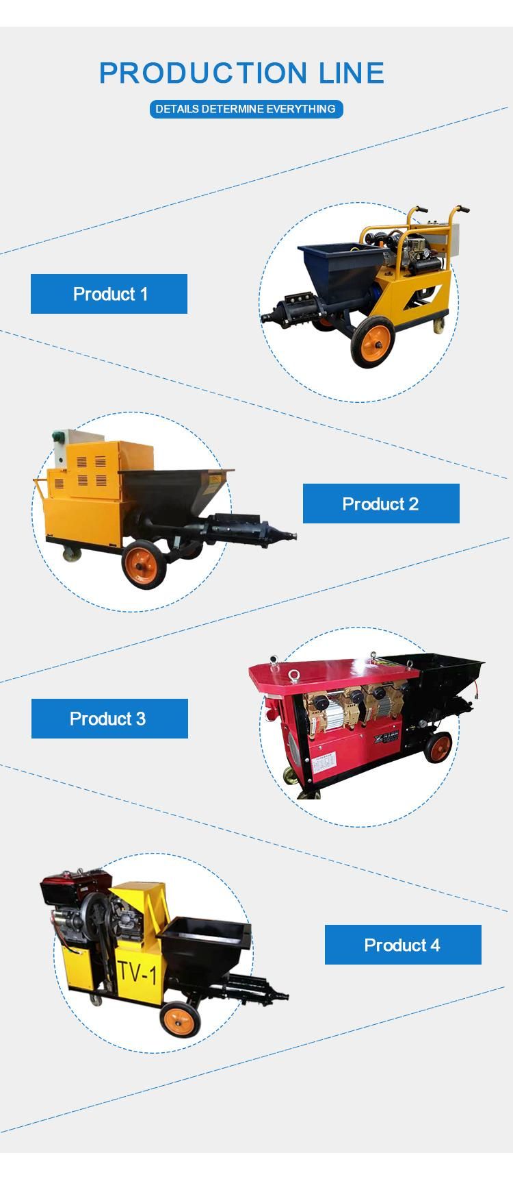 Novel Design Diesel Wall Concrete Cement Mortar Pumping and Spraying Machine