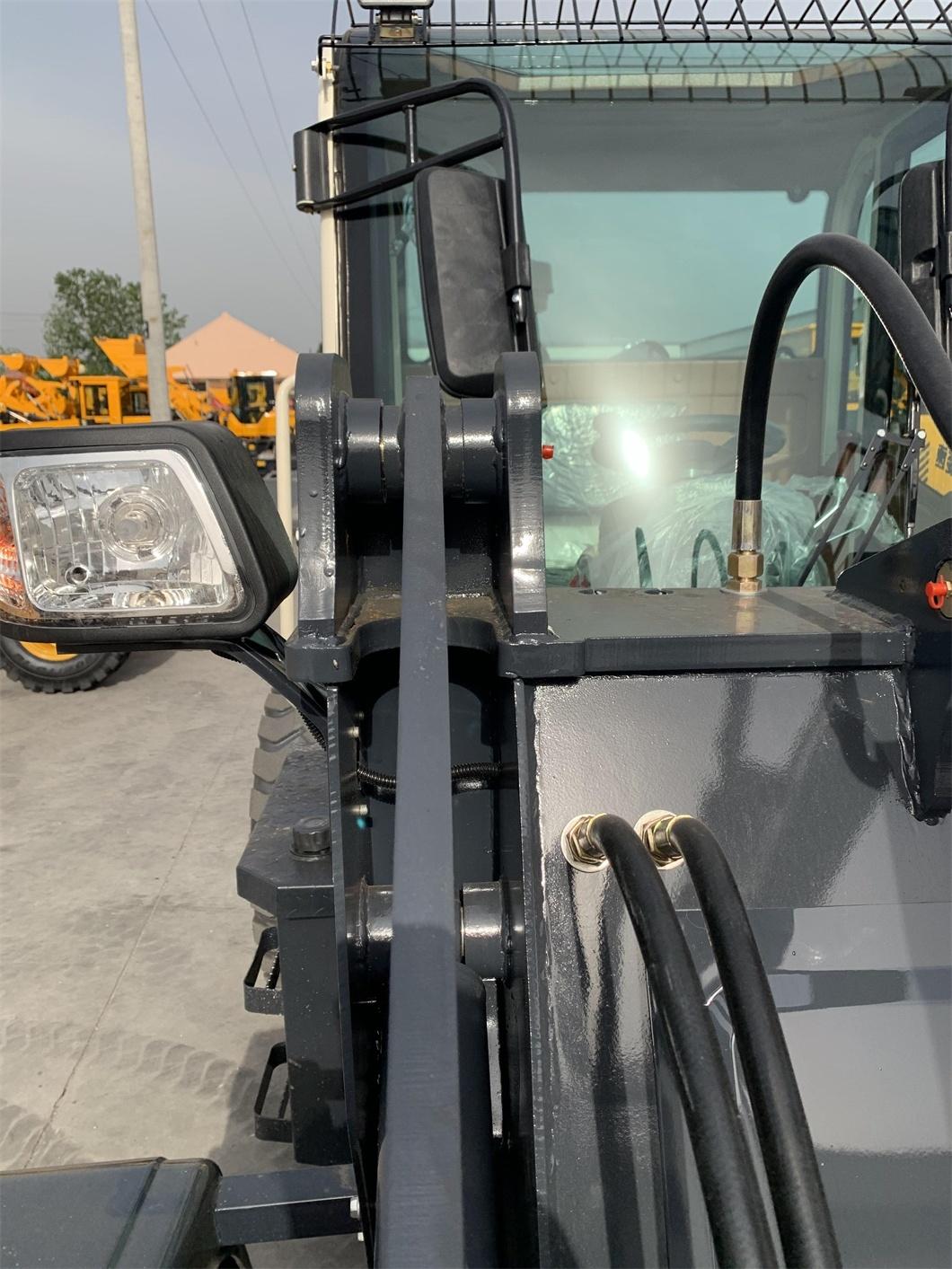 China Factory Wholesale 1/1.2/1.5 Ton Small Wheel Loader Small Forklift Skid Steer Loader 4WD Front Loader CE Certification Euro 5 Engine Construction Sit
