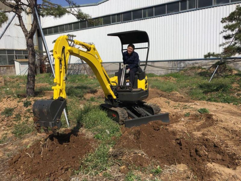 China Mini Excavator 1.8t Small Digger Excavator Earth Moving Machinery with Rubber Track