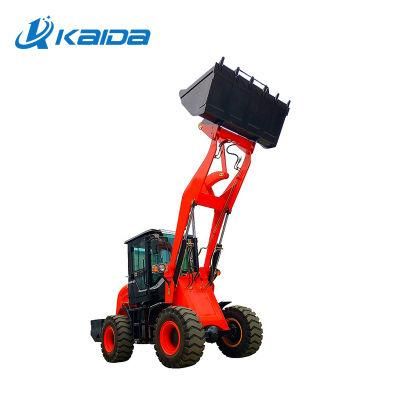 Strong Power Easy Front Four Wheel Drive 1.5 Ton Farm Hydraulic Grapple Front End Articulated Agricultural Wheel Loader