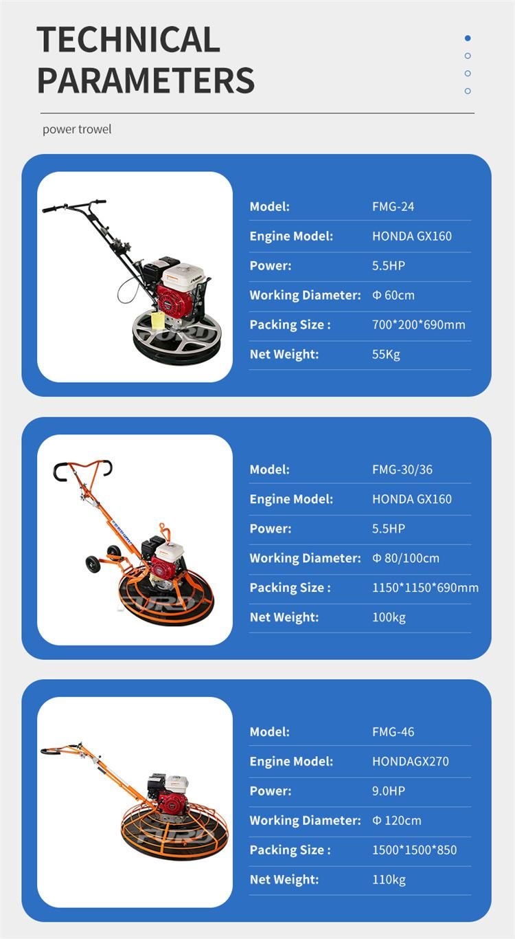 Ride Type Concrete Power Trowel Road Machine for Sale