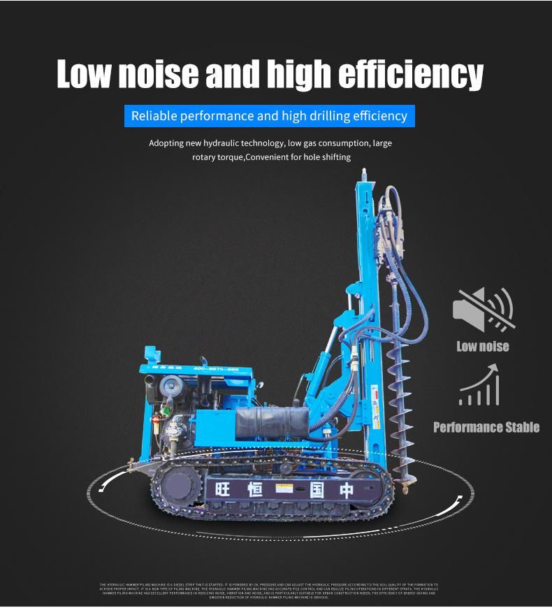 Hydraulic Mini Drop Hammer Solar Screw Pile Driver