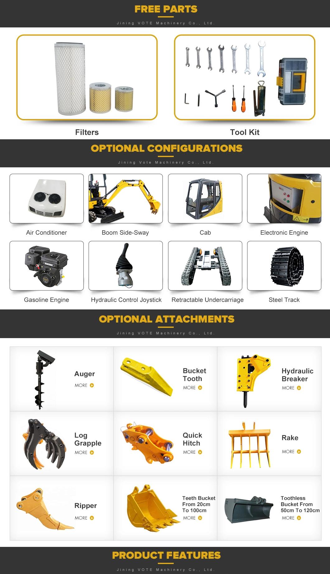 Multi-Type Backhoe Mini Excavator Online-Sale Prices EPA-Approved Hydraulic Mini Excavator