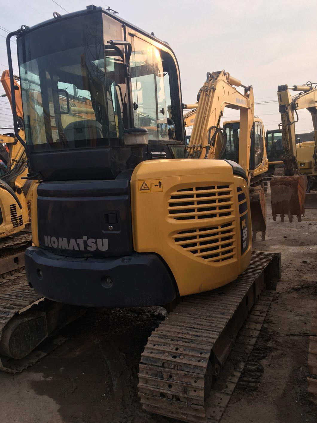 Second Hand 5t Mini Small Digger Komatsu PC55mr Mini Crawler Excavator