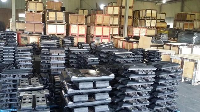 Rubber Pad Clip on for Excavator Length 380mm Pitch 135mm