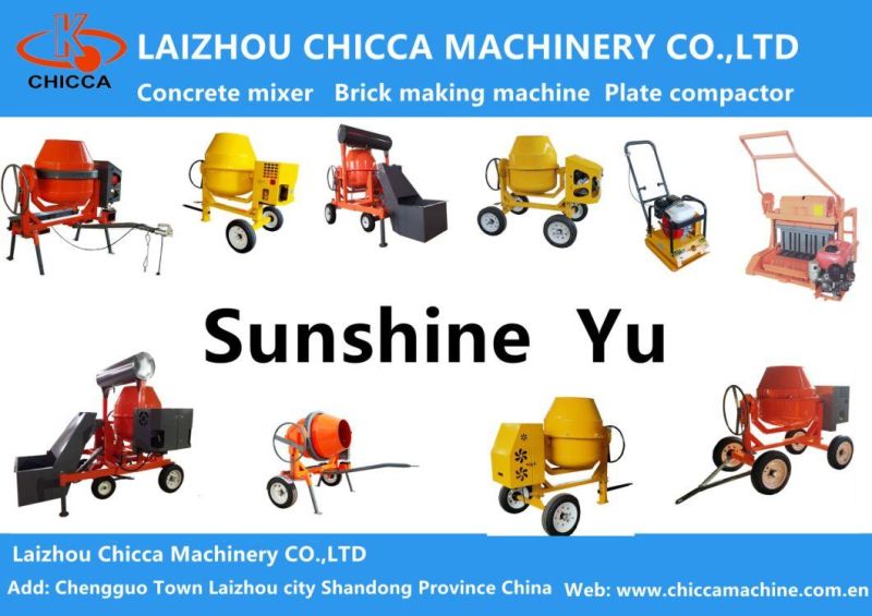 Chicca Factory Price Mobile Concrete Mixer with Drum/800L Diesel Engine Cement Mixer Machine 4 Wheels