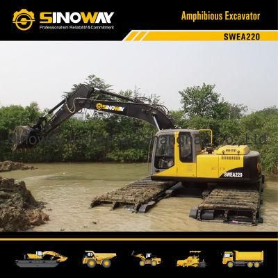 Dredging Excavator with Amphibious Pontoon for Sale