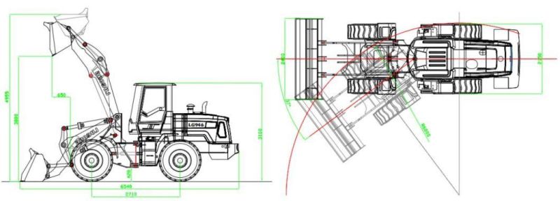 Cargador De Pala Cargador Frontal PARA Agricultura Construccion 2.5 Toneladas