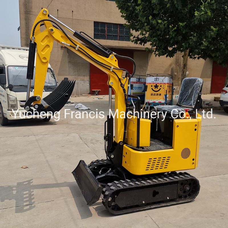 Francis Rt-10 1ton Hydraulic Crawler Micro Mini Digger Bagger Excavators 1000kg Mini Excavator