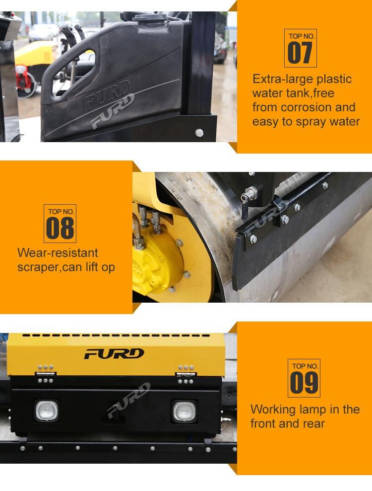 3 Ton Asphalt Roller with Perkins Engine Double Drum Road Roller for Compaction
