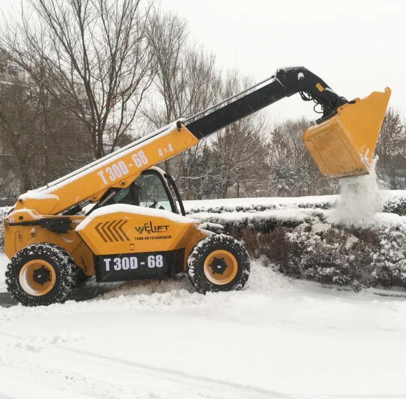 3 Tons Telehandler Forklift 4X4 Telescopic Boom Wheel Loader, 4X4 Wheel Loader with Telescopic Boom