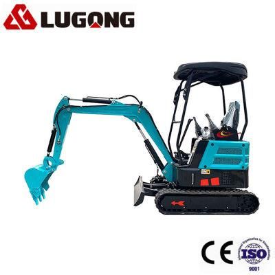 CE Chinese Mini Excavator Hydraulic 1.5/2.0ton Small Digger Crawler Excavator with Hammer