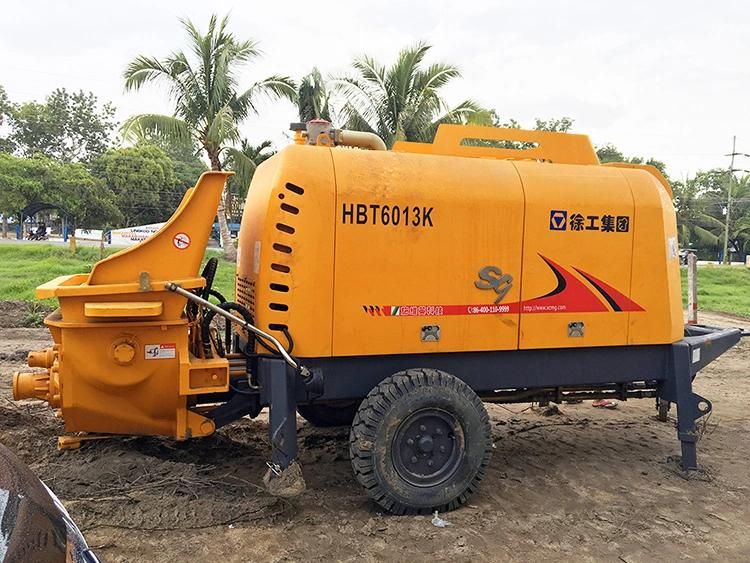 XCMG Official Small Size Diesel Concrete Mixer Hbt6013K with Pump Price