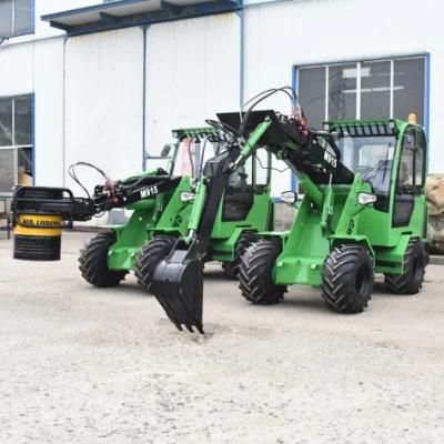 China Hot Selling Wheeled Skid Steer Loader Telescopic Boom Mini Wheel Loader for Sale