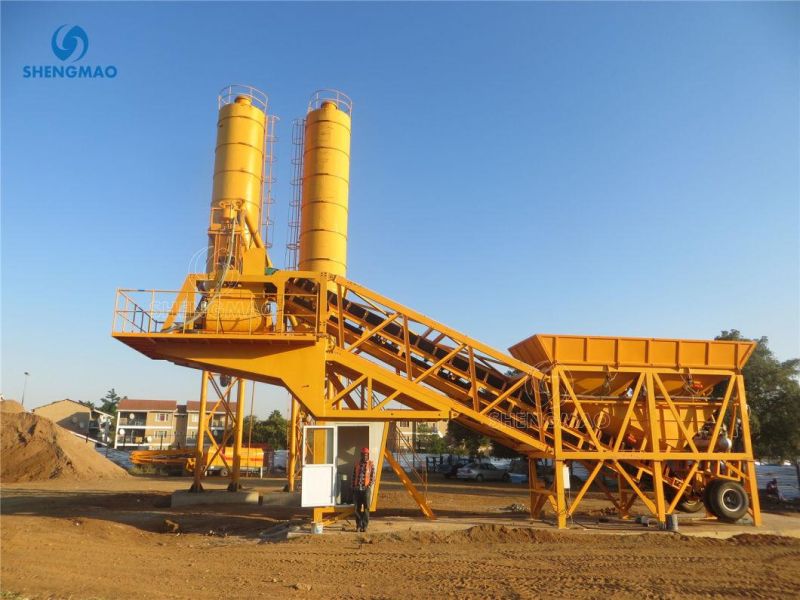 20m3/H 30m3/H 60m3/H 100m3/H Ready Wet Mix Mini Small Portable Mobile Concrete Batching Mixing Plant