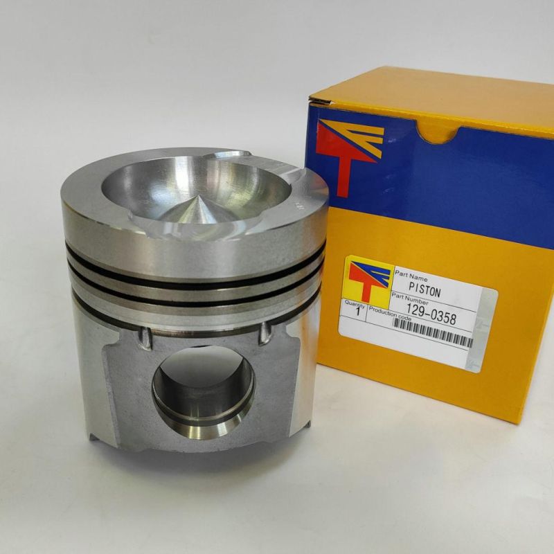 High-Performance Diesel Engine Engineering Machinery Parts Piston 129-0358 for Wheel Loader 966f 966g Construction Bulldozer D6d D6g Engine 3306