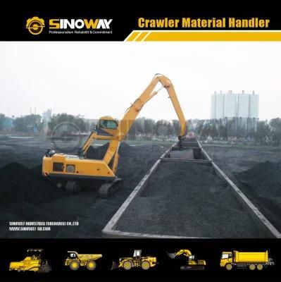 Material Grabbing Handler Excavator with Lifting Magnet and Scrap Grabber
