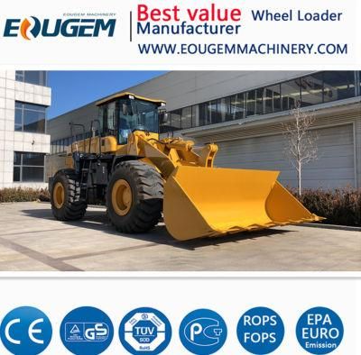 Eoguem Loader 3m3 5ton Wheel Loader with Ce Zl50