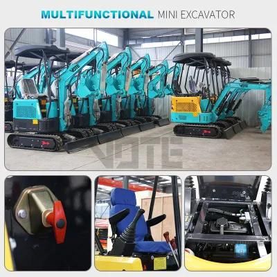 Optional Attachments Small Excavator 0.8 Ton 1 Ton 1.5 Ton 1.8 Ton Hydraulic Crawler Excavator Mini Digger