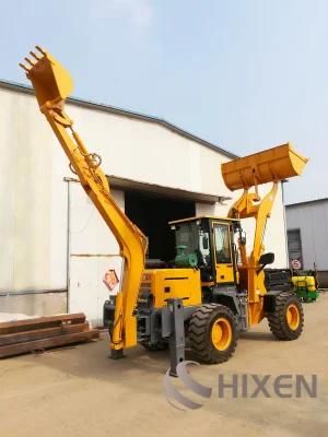 Wz10-10 Rated Load 1000kg New Mini Tractor Backhoe Loader with Front End Loader and Backhoe