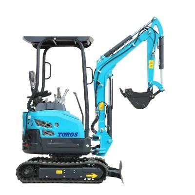 Hot Sale China 1.5 Ton Cabin Backhoe Mini Excavator CE ISO EPA EU 5 Engine